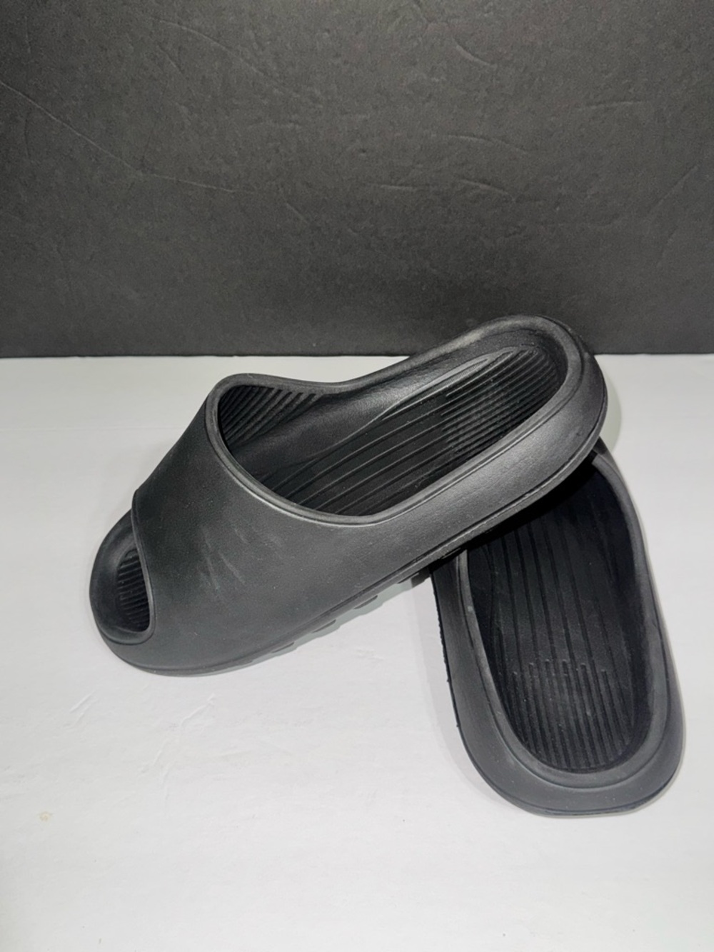 Black Men's Slide Sandals - Comfort Slip-On